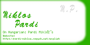 miklos pardi business card